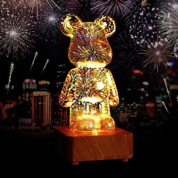 Ночник 3D Bearbrick Мишка KX197 8 кольорів, RGB+Тепле Світло (47075-KX197_407) | Зображення 4