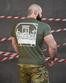 Тактична потоотводна футболка SABUR вечер оливковий ВТ0975