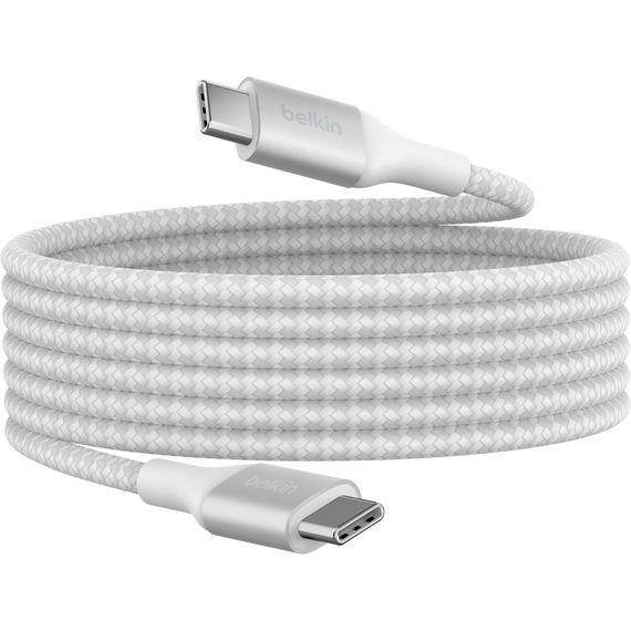 Дата кабель USB-C to USB-C 1.0m 240W white Belkin (CAB015BT1MWH) | Зображення 1