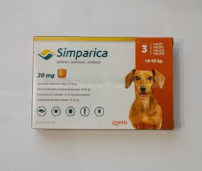 Препарат для лечения и профилактики от блох и клещей. Simparica (Симпарика) 5-10кг
