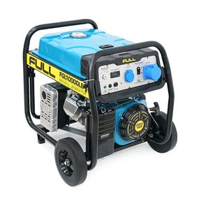 Генератор бензиновий FULL FGL 10000LE, 1-фазний 230V, 50Hz, 10kVA/8kW, бак 28 л, витрата 3 л/год, пуск: ручний/стартер (без АКБ),