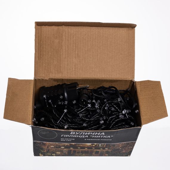 Гірлянда Нитка вулична 30 (м) 300 LED чорний провід Синій CF300L30MBBL | Зображення 3