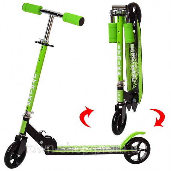 Самокат с подножкой SR 2-005 складной  (2-005-GRB)
