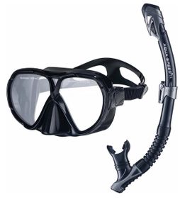 Набор маска и трубка Aqua Speed VANUA + BORNEO(MESH BAG) 8235 черный OSFM 5908217682352