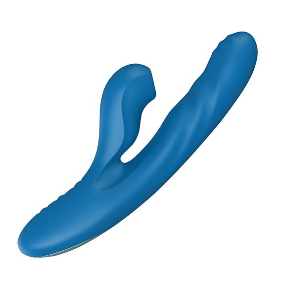 Вібратор-кролик BeYourLover OTTO з вакуумом, підігрівом і фрикціями, синій, 22,2 × 3,8 см Sex Aura | Зображення 7