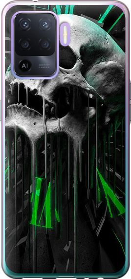 Чехол на Oppo Reno5 Lite Череп-часы "4100u-2312-17620"