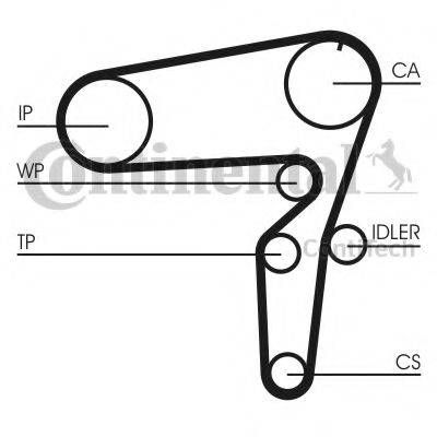 Водяний насос + комплект зубчастого ременя (Вир-во Contitech) CONTITECH CT1105WP2 на OPEL ASTRA J Sports Tourer