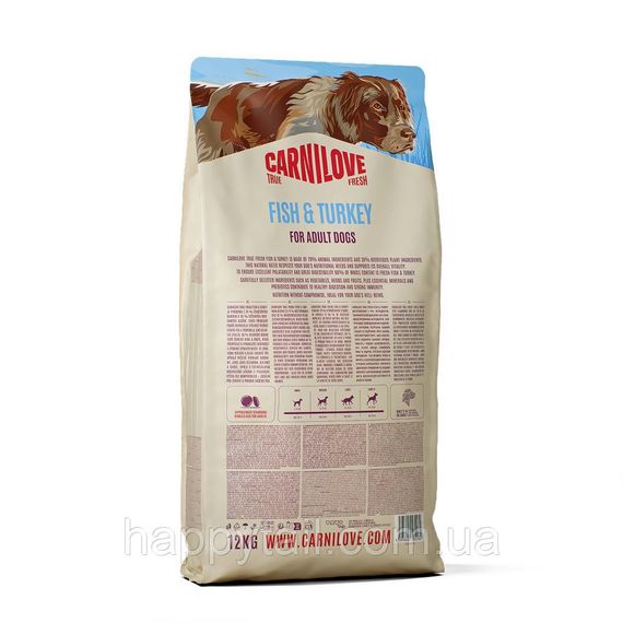 Беззерновой сухой корм Carnilove True Fresh Fish & Turkey для взрослых собак рыба и индейка 12 кг (арт. 173747) | Зображення 1
