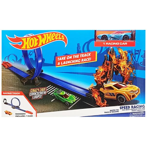 Игровой набор Автотрек "Crazy racing 360" MS35(Blue) 1 машинка в комплекте