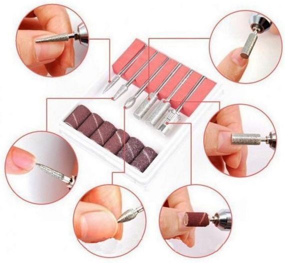 Фрезер для маникюра Nail Drill Pro ZS-603 65 Вт 45000 оборотов с педалью и насадками Белый | Зображення 4