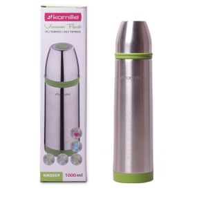 Термос 1000ml из нержавеющей стали зеленый