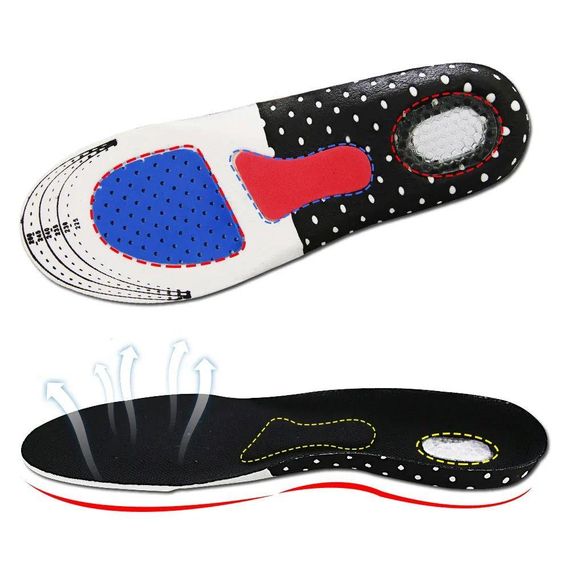 Ортопедические стельки с гелевой пяткой, 250-280 мм (39-44р) / Обрезные стельки с жестким супинатором / | Зображення 2