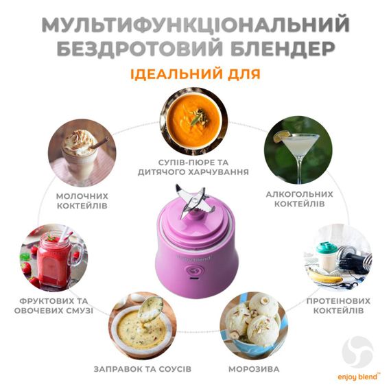 Портативний блендер ENJOY BLEND Purple | Зображення 3