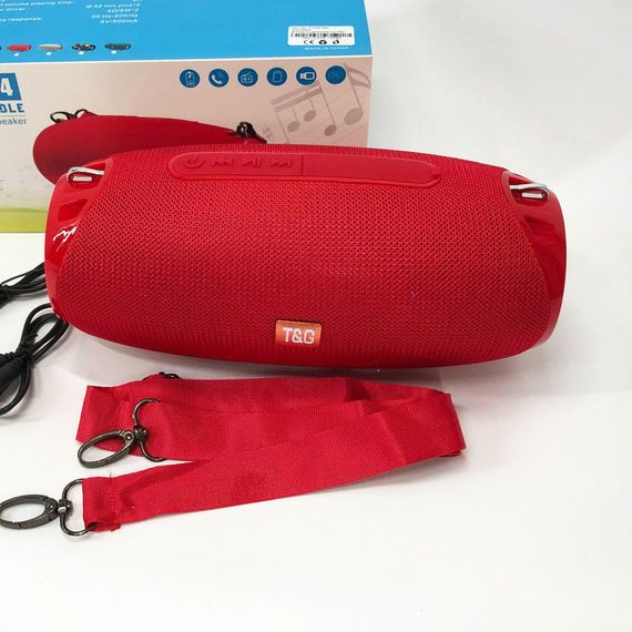 Портативна Bluetooth колонка TG534 SD IPX5 з ремінцем. BH-603 Колір: червоний | Зображення 1
