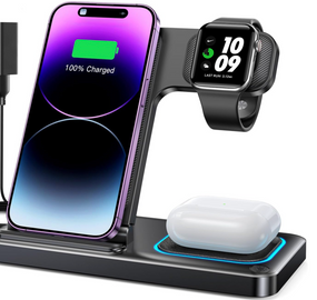 Бездротовий зарядний пристрій для iPhone 16/15/14/13/12, бездротова зарядна станція для пристроїв Apple,