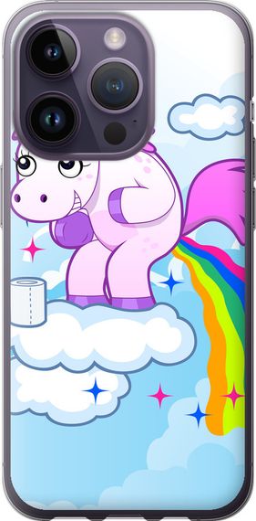 Чехол на iPhone 14 Pro Единорожка "3796u-2646-17620"