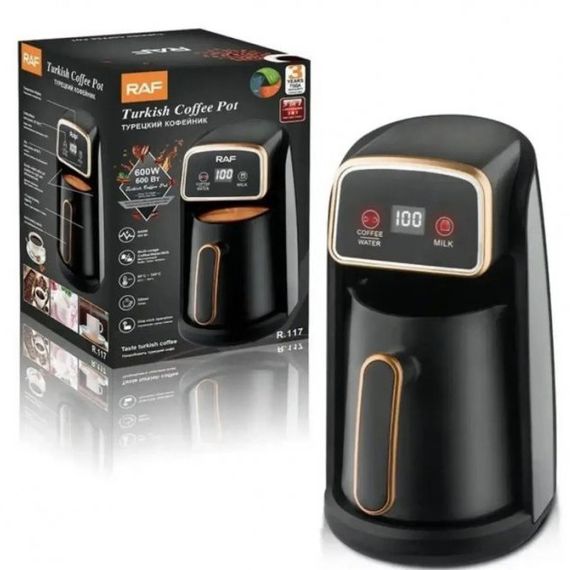 Кавоварка електрична RAF R.117, 300 мл, 600 Вт, чашка кавова з NP-600 підігрівом, турка | Зображення 1