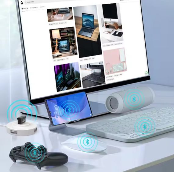 Мини USB Bluetooth 5,1 адаптер для ПК, ноутбука, мыши, клавиатуры, планшета, телефона, принтера, динамика | Зображення 4