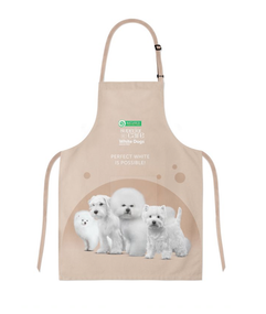 Фартух для грумера Nature's Protection Superior care "White Dogs", with puppies, 60x70 cm, pink
