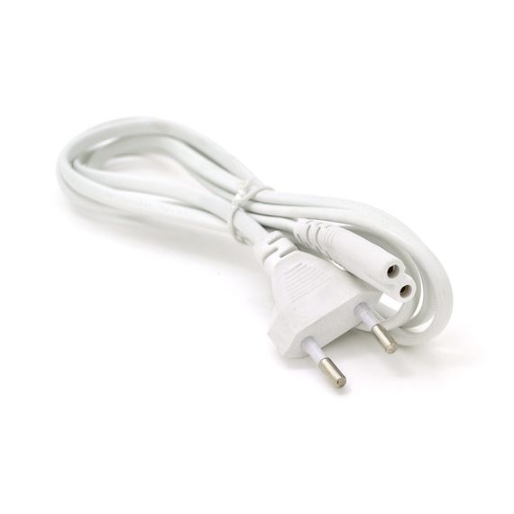 Кабель питания 1.5m,0.5mm,PC-184/2 CEE7/16-C7 2 pin,White,OEM Q500