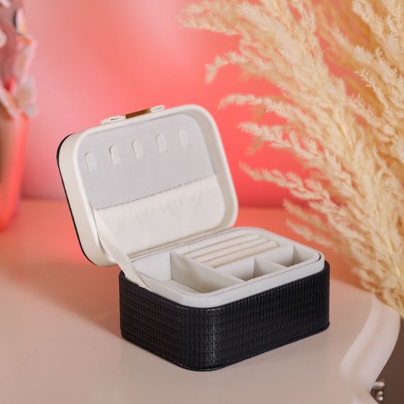 Скринька для прикрас з еко шкіри 15.5×11.5×8.5 ​​органайзер для ювелірних виробів HP-5-37B | Зображення 5