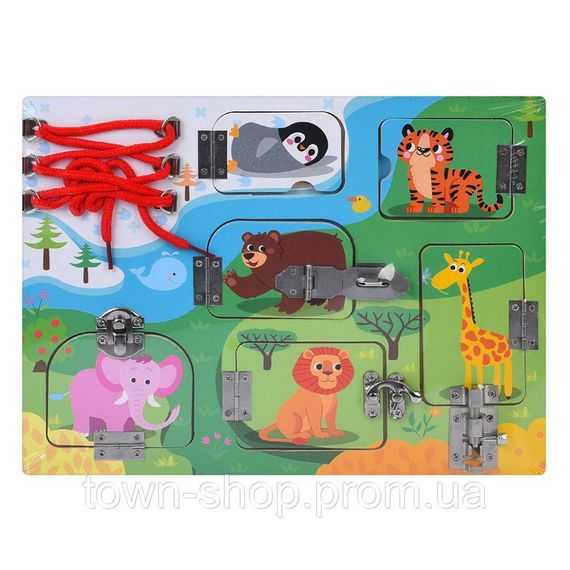 Деревянная игрушка Бизиборд MD 0146-3 игровое поле 30×22,5 см