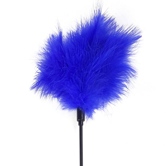 Щекоталка с пером индюка Art of Sex – Feather Paddle, синяя sexstyle | Зображення 1