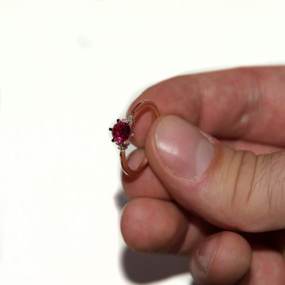 Кольцо из красного золота с рубином 20.5 | Зображення 1