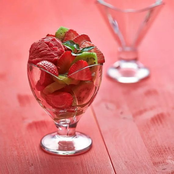 Набір креманок Pasabahce Ice Ville 51638, 200 мл, 2 шт, скляні на ніжці для десертів і морозива | Зображення 1