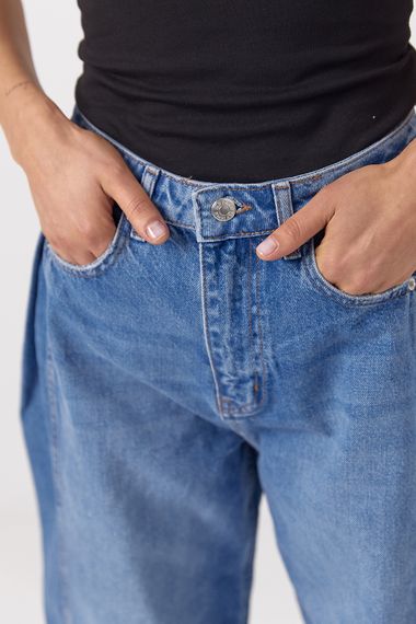 Широкі жіночі джинси Baggy - синій цвет, 36р (є розміри) | Зображення 3