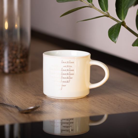 Кружка фарфоровая 350 (мл) для кофе и чая Белая RX-N240126W | Зображення 3