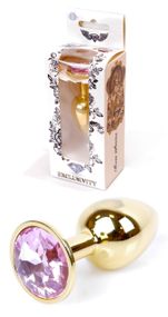 Анальний затор Boss Series - Jewellery Gold PLUG Rose S, BS6400018 sexstyle