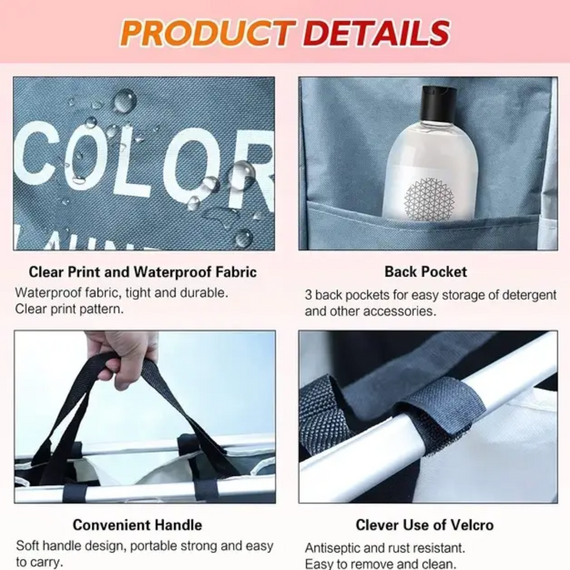 Кошик для білизни, Великий кошик для сортування на 120 л   знижка | Зображення 6