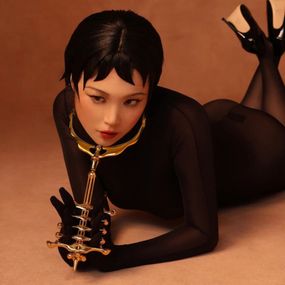 Металлический ошейник UPKO Migratory Bird с фиксатором для пальчиков рук, золотистый Sex Aura