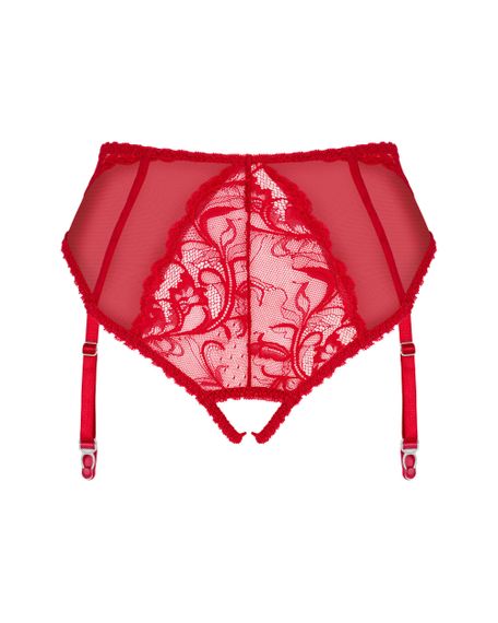 Трусики-пояс для чулок Obsessive Dagmarie Красные M/L | Зображення 5