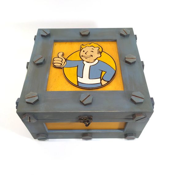 Ящик з кришкою Fallout 25,5х25,5х14 см Майстерня містера Томаса Дерево Лак | Зображення 5