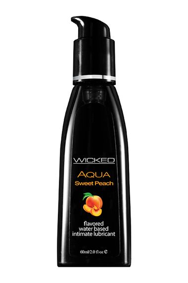 Їстівний лубрикант зі смаком персика WICKED AQUA 60ML