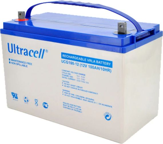 Акумулятор гелевий Ultracell 100Ah 12V UCG100-12 White Q1/48