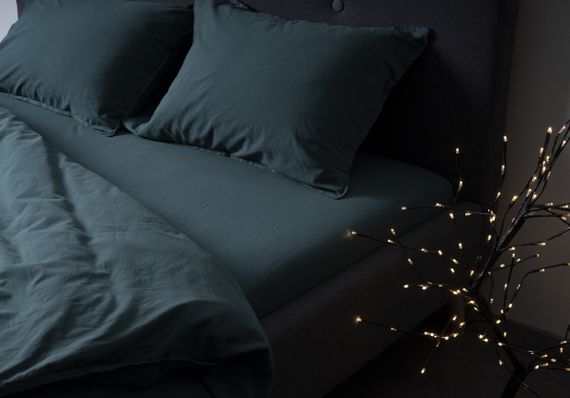 Комплект постільної білизни SoundSleep Stonewash Adriatic dark green євро зелений (92670563) | Зображення 6