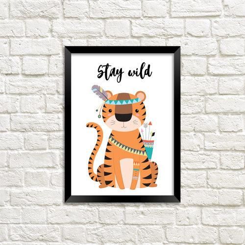 Постер в рамке Stay wild 15x21 см, A5 (MT5_18M021)