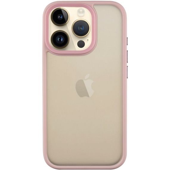 TPU+PC чохол Metal Buttons для Apple iPhone 16 Pro (6.3") Рожевий