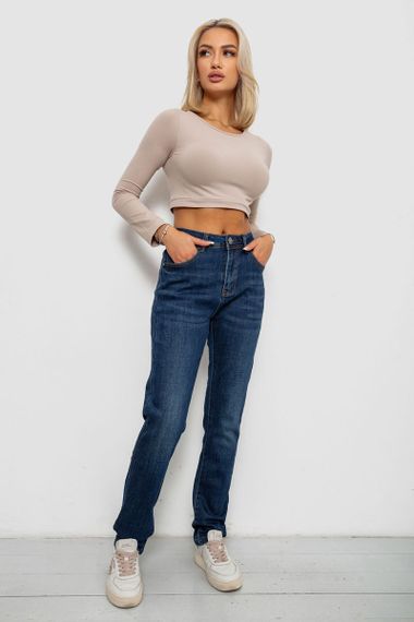 Джинсы женские на флисе, цвет синий, 244RVE981 | Зображення 1