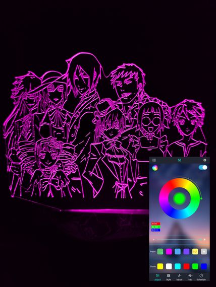 Акриловый светильник-ночник управление с телефона Темный Дворецький tty-n000855