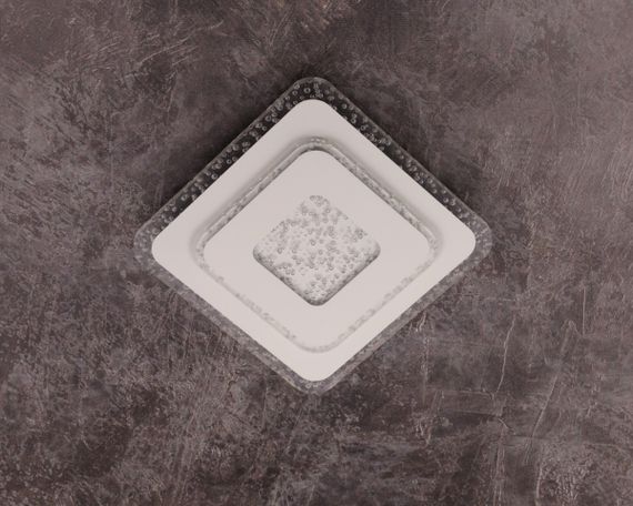 Сучасний квадратний світильник стельовий LED для кімнати кухні ванної 25131 Білий 4х20х20 см. | Зображення 3