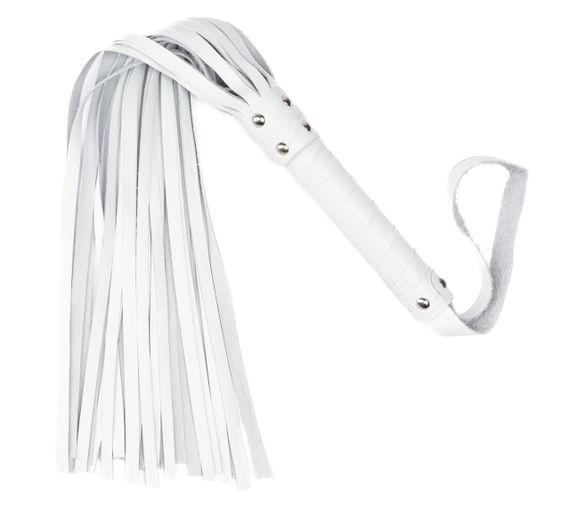 Флогер з натуральної шкіри Flirty Leather - White, BG-00034 sexstyle | Зображення 1