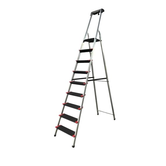 Стремянка двостороння алюмінієва GTM KMH0109BP (1.99 м, 1 секція, 9 сходинок, 9.5 кг)