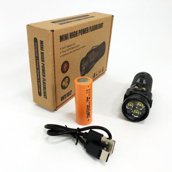 Кишеньковий тактичний ліхтар W5182-3XHP360, LED ліхтар потужний на вулицю Ручний cob KA-25 | Зображення 5