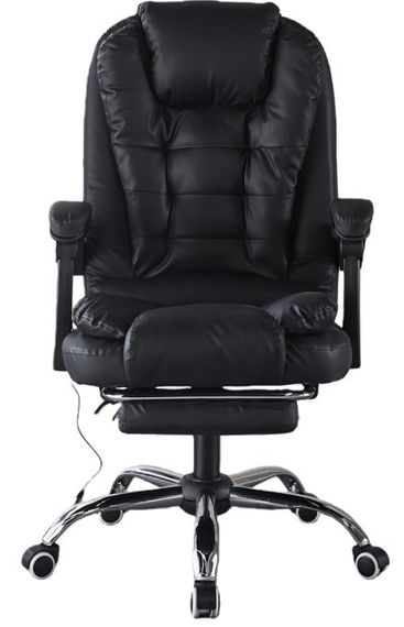 Крісло офісне з масажем та підставкою для ніг Bonro Бонро B-6071 чорне (42412123) | Зображення 5