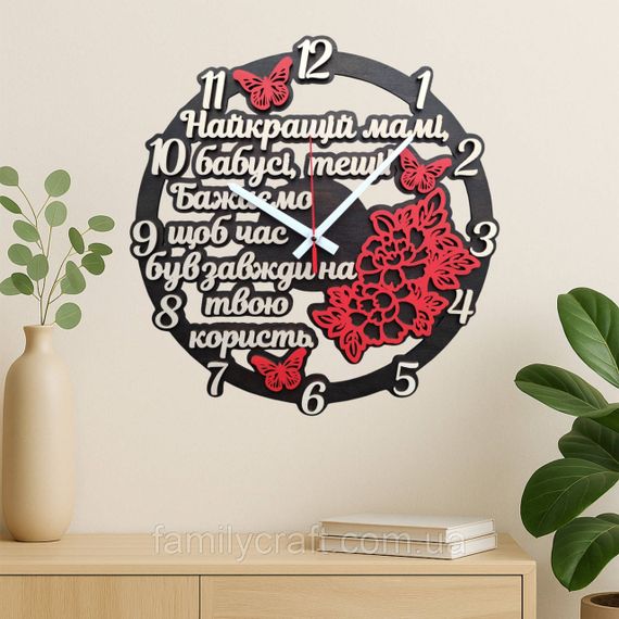 Настенные часы для мамы Оригинальный подарок Декор для дома