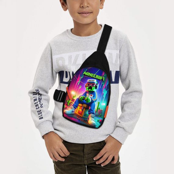 Сумка через плечо детская Minecraft Крипер 29х17 см сумка слинг для мальчика (02114)